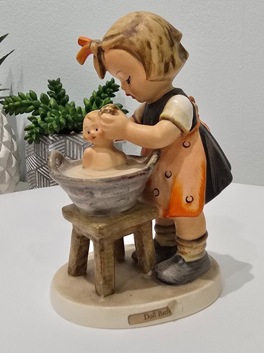Goebel Hummel (M.I. Hummel) - Doll Bath, No. 319, Western Germany, Circa 1960s